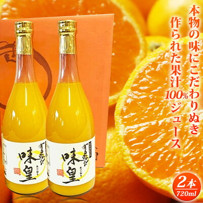 G6047_有田みかん果汁100％ジュース「味皇」720ml×2本