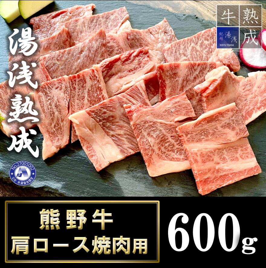 BS6203_湯浅熟成 熊野牛 肩ロース焼肉用 600g